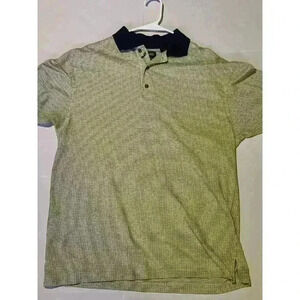 PING Mens Size M Short Sleeve Golf Polo Shirt Gray Checked EUC